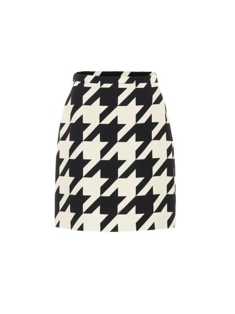 GUCCI houndstooth print mini skirt