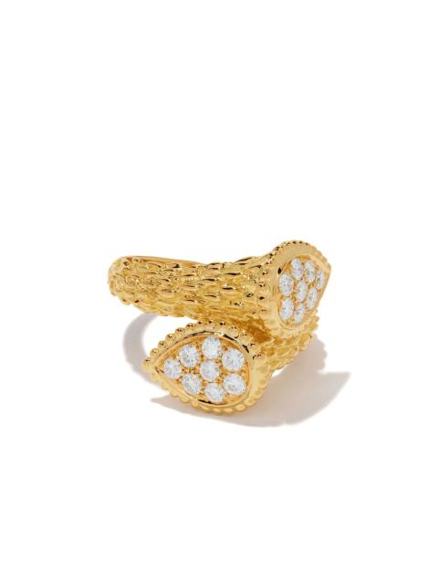 18kt yellow gold Diamond Serpent Bohème Toi et Moi motif S ring