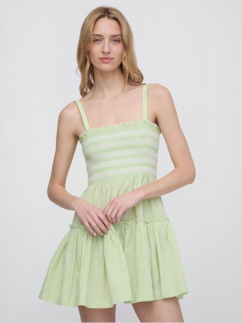 Hill House Home The Seraphina Mini Nap Dress - Lime Gingham