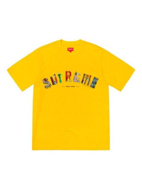 Supreme Supreme SS19 City Arc Tee Yellow Logo Tee SUP-SS19-477