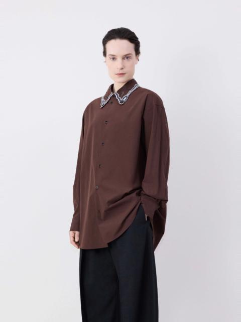 Lemaire SHIRT WITH EMBROIDERED COLLAR