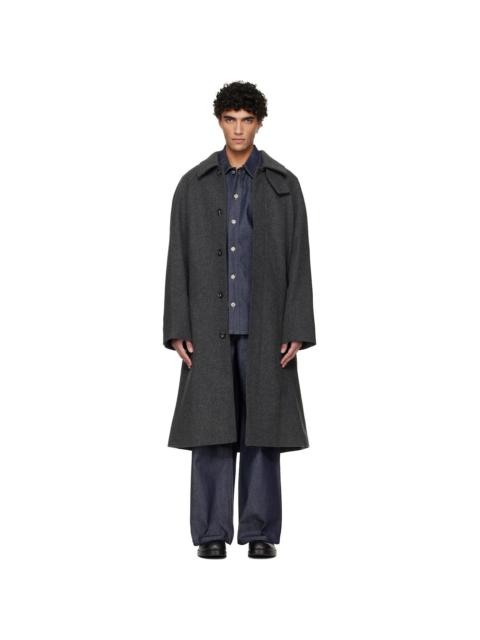 A.P.C. Gray Raglan Sleeve Coat