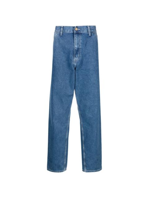 Simple mid-rise straight-leg jeans