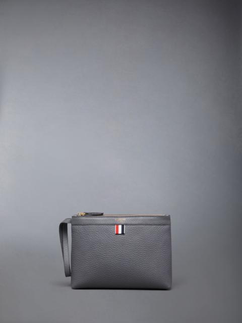 Thom Browne grosgrain-loop leather make-up bag