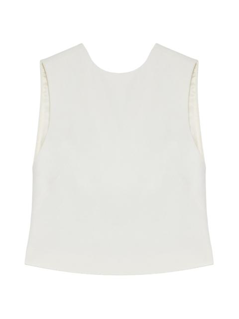 armarium Women's Milli Round Neck Sleeveless Top - White
