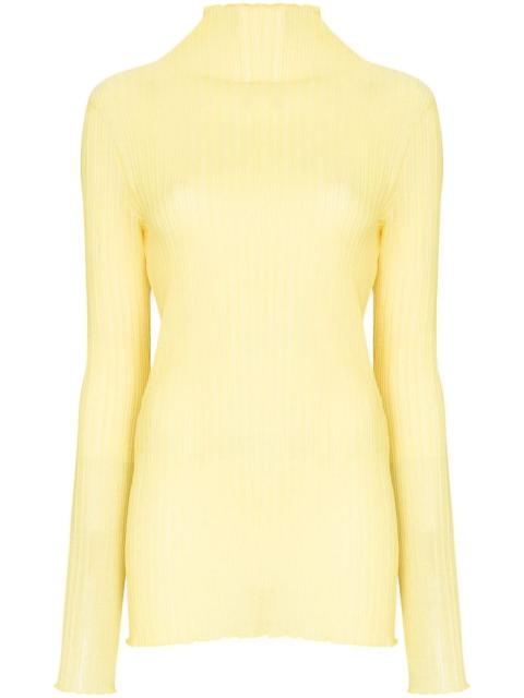 Jil Sander lettuce hem turtleneck top