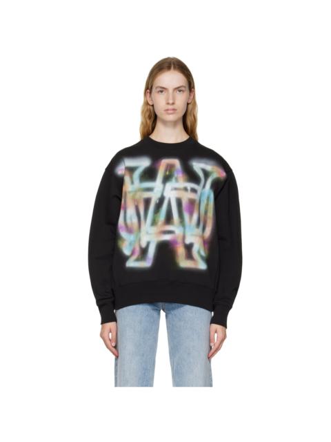 We11done Black Rainbow Symbol Sweatshirt