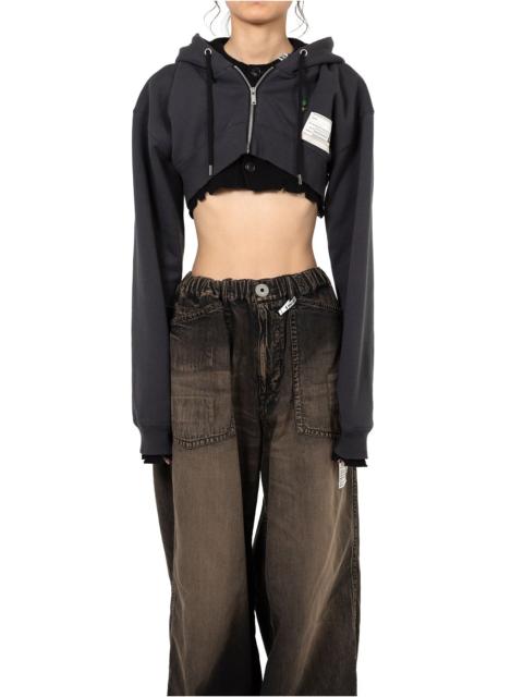 Maison MIHARAYASUHIRO Layered Cropped Zip-up Hoodie