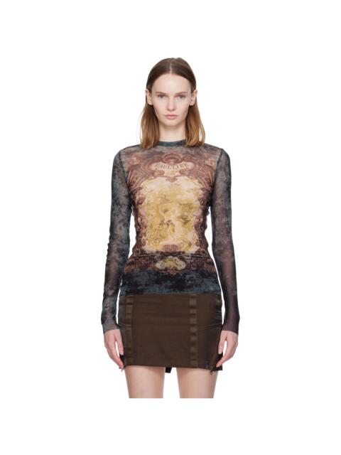 Jean Paul Gaultier Black & Yellow 'The Médaillon' Top