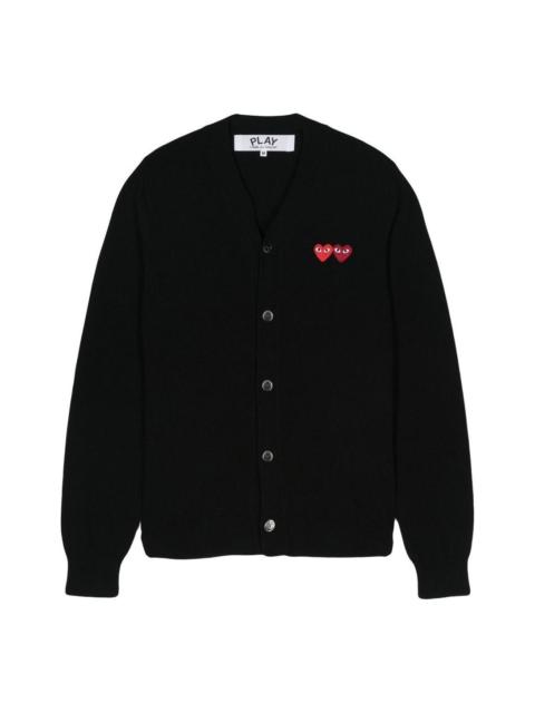 Comme des Garçons PLAY COMME des GARCONS PLAY FW25 Double Heart Cardigan 'Black' AX-N058-051-1