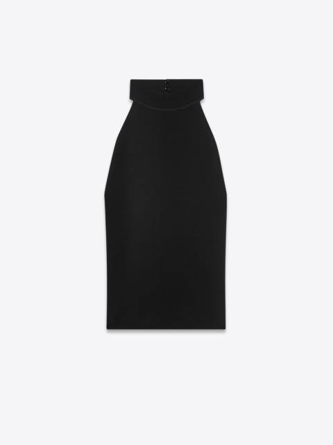 SAINT LAURENT top in ribbed stretch viscose