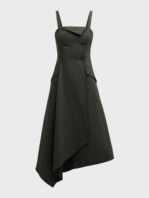 A.L.C. Scarlett Sleeveless Button-Front Midi Dress