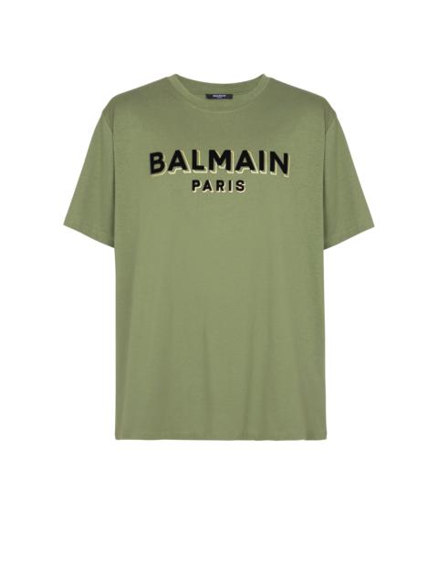 Balmain T-shirt with flocked Balmain Paris logo