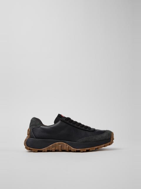 CAMPER Drift Trail Black Leather and Nubuck Sneakers for Women.