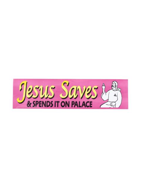 PALACE JESUS SAVES BUMPER STICKER PURPLE