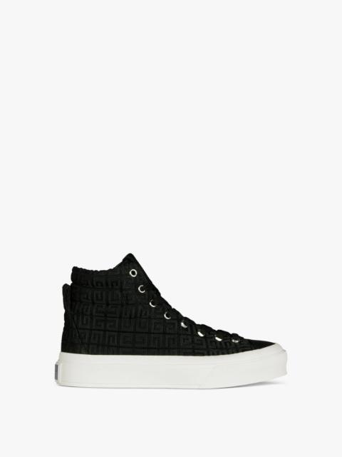 Givenchy HIGH SNEAKERS CITY IN 4G EMBROIDERED CANVAS