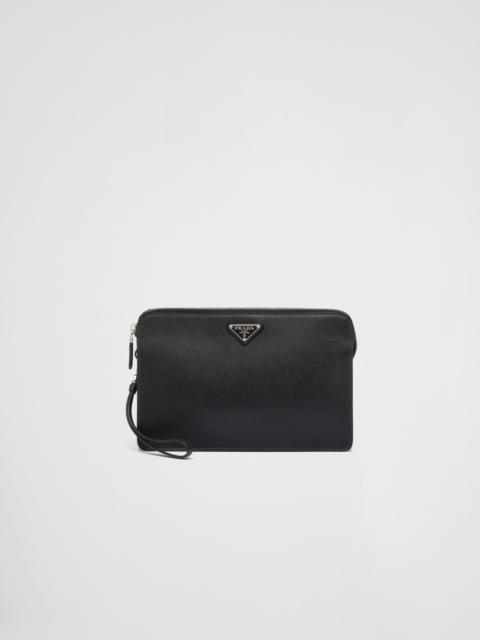 Saffiano leather pouch