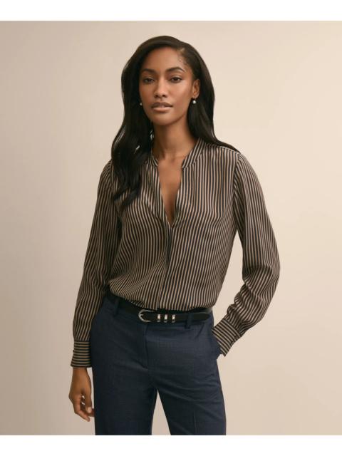 Brooks Brothers Silk Stripe Blouse