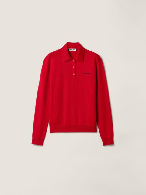 Miu Miu Wool knit polo shirt