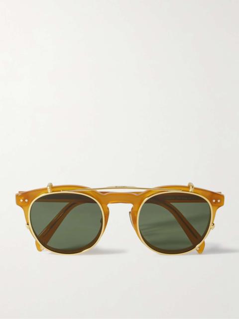 CELINE Convertible Round-Frame Acetate and Gold-Tone Optical Glasses
