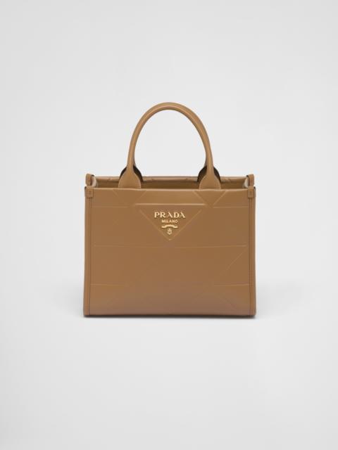 Prada Mini Prada Symbole leather bag with stitching