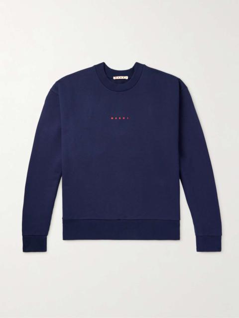 Marni Logo-Print Cotton-Jersey Sweatshirt