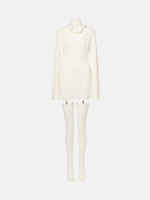 AYA MUSE Cursa cashmere sweater dress and socks