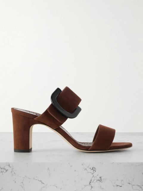Manolo Blahnik Betimusa 70 suede sandals Brown