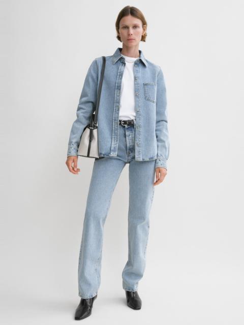 Petite denim shirt cool blue