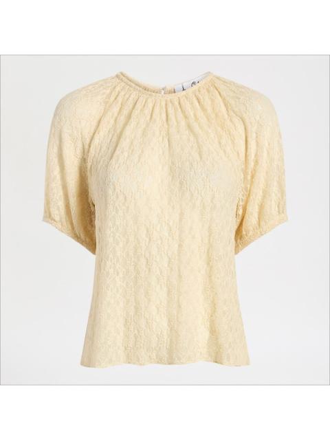 Sam Edelman Stretch Lace Short Sleeve Top
