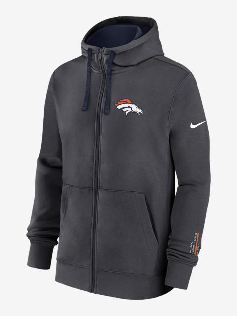 Nike Denver Broncos Playbook Page Club Men's Nike NFL Full-Zip Hoodie