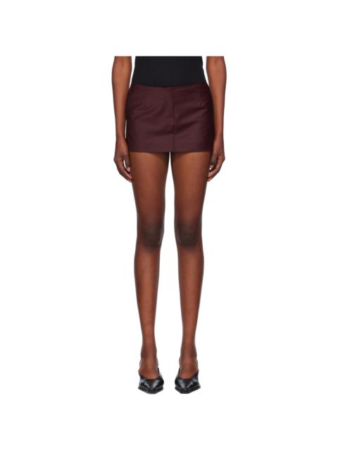 AYA MUSE Burgundy Salas Miniskirt
