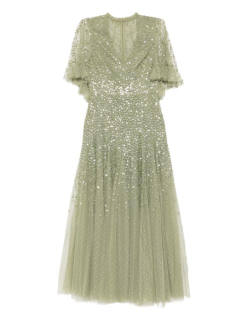 Needle & Thread dappled-sequin dress