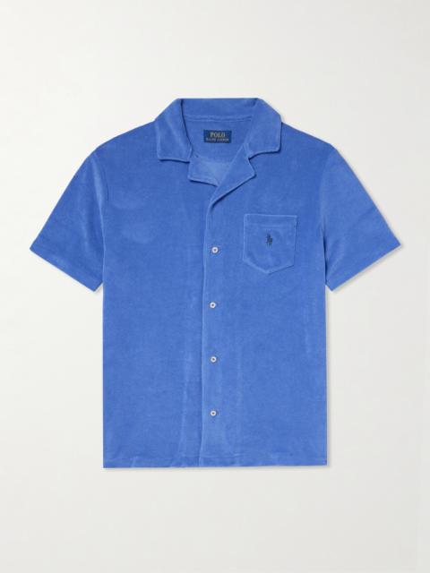 Polo Ralph Lauren Camp-Collar Logo-Embroidered Cotton-Blend Terry Shirt