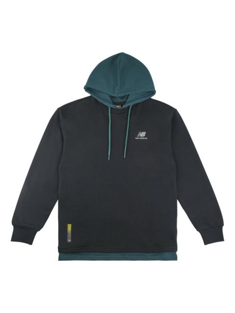 New Balance New Balance Splicing Hooded Knit Pullover Casual Sports Black NCA33031-BK