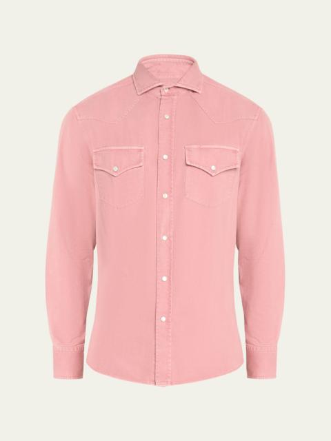 Men's Cotton Snap-Front Western Shirt