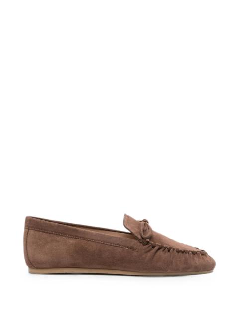 Stuart Weitzman Stuart Weitzman Bow-detail Suede Loafers