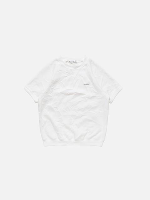 Acne Studios Crinkled fleece t-shirt - White