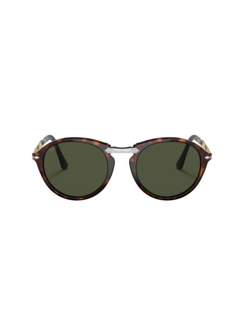 Persol tortoiseshell-effect round-frame sunglasses