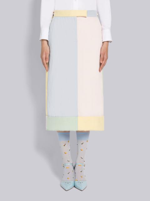 Thom Browne Fun-Mix Corduroy Knee Length Sack Skirt