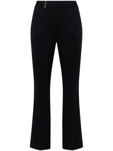 PESERICO Ottoman fine-ribbed flared trousers
