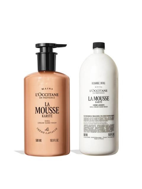 L'Occitane La Mousse Shea Cream Hand Wash + Refill