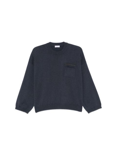 Monili-detail sweater