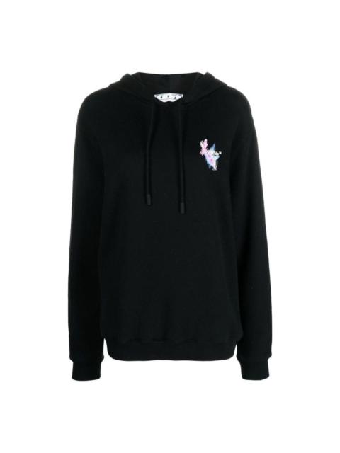 Off-White (WMNS) Off-White Hotchpotch Arrow Reg Hoodie 'Black' OWBB035F22JER0091084