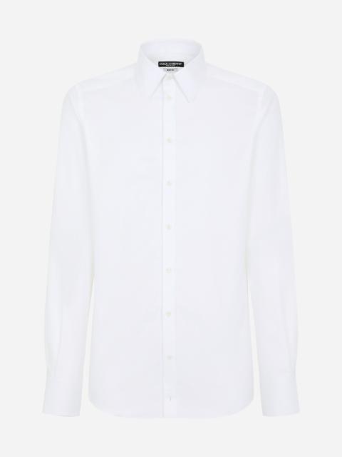 Cotton micro-jacquard Martini-fit shirt