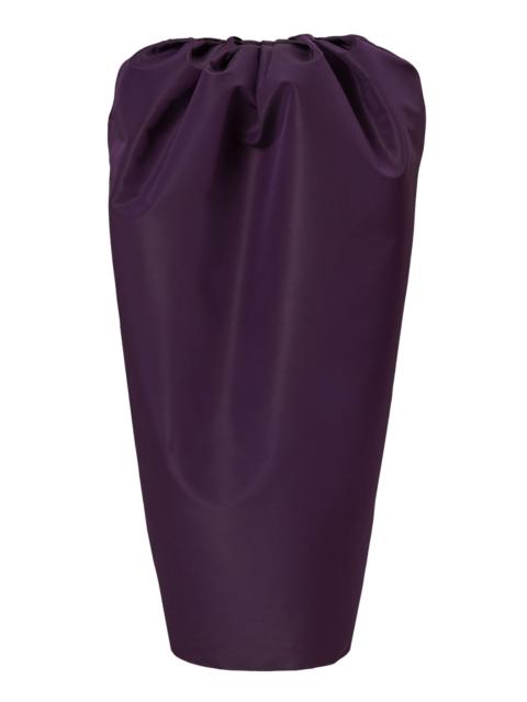CAROLINA HERRERA Silk Faille Ankle-Length Skirt purple