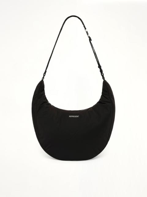 REPRESENT Padded Sling Bag in Black