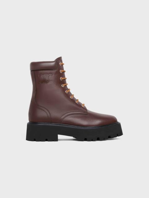 CELINE LACE-UP BOOT WITH TRIOMPHE CELINE BULKY in SHINY CALFSKIN