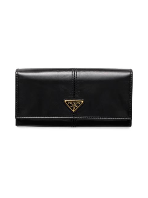 Prada Women's Large Leather Wallet - Black