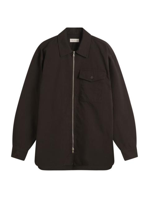 Dries Van Noten Dries Van Noten Overdyed Double Weave Cotton Shirt Jacket